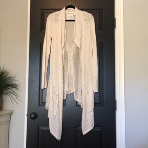 Anthropologie Cream knit sweater
